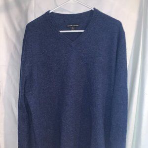 Pure Luxe Mens Blue Cashmere Sweater